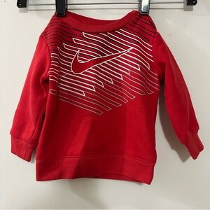Nike Red Sweatshirt‎ Toddler Size 12 Months with shoulder snaps